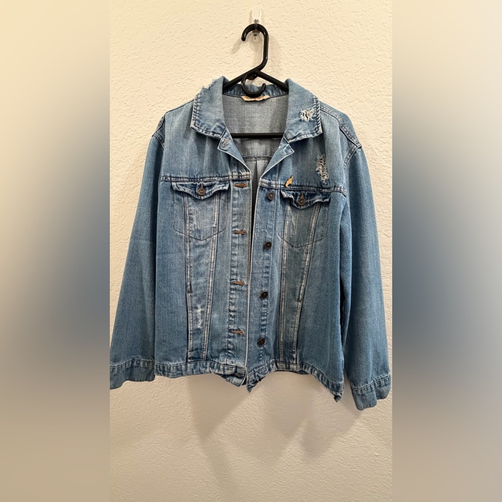 [Charlotte Russe] Distressed Blue Jean Jacket